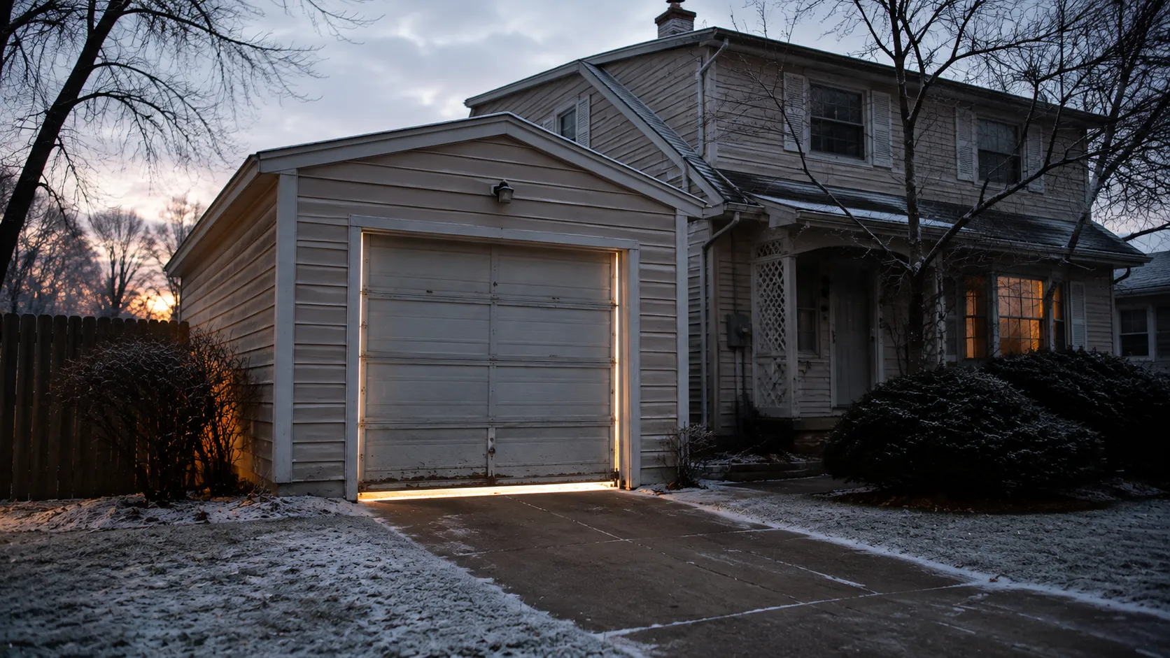 Garage door detail illustrating wind and the wide garage door problem in jersey city
