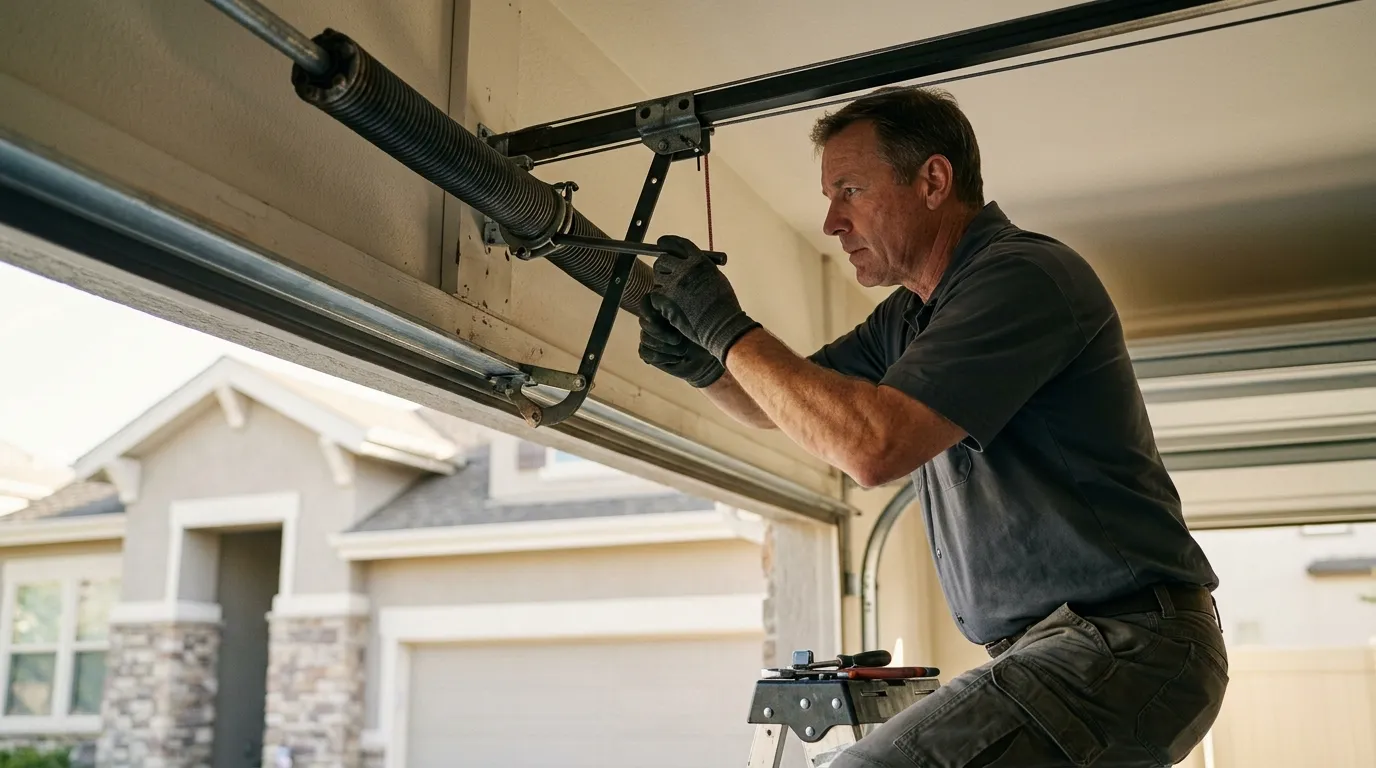 Spring Repair for Hoboken's Newer Torsion Doors in Jersey City